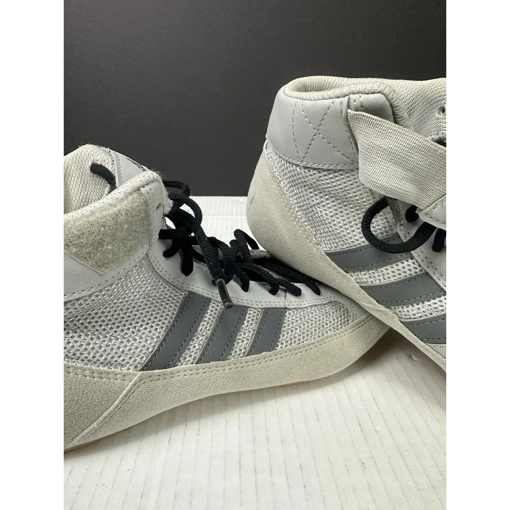 Adidas HVC 2 Wrestling Shoes Mens 8 AC7502 Gum Sole Silver Sneakers